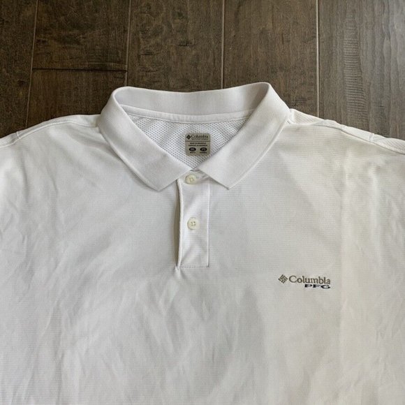 Columbia PFG Omni-Shade Performance Fishing Polo Shirt 2XL Vented Short Sleeve - Picture 3 of 12